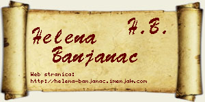 Helena Banjanac vizit kartica